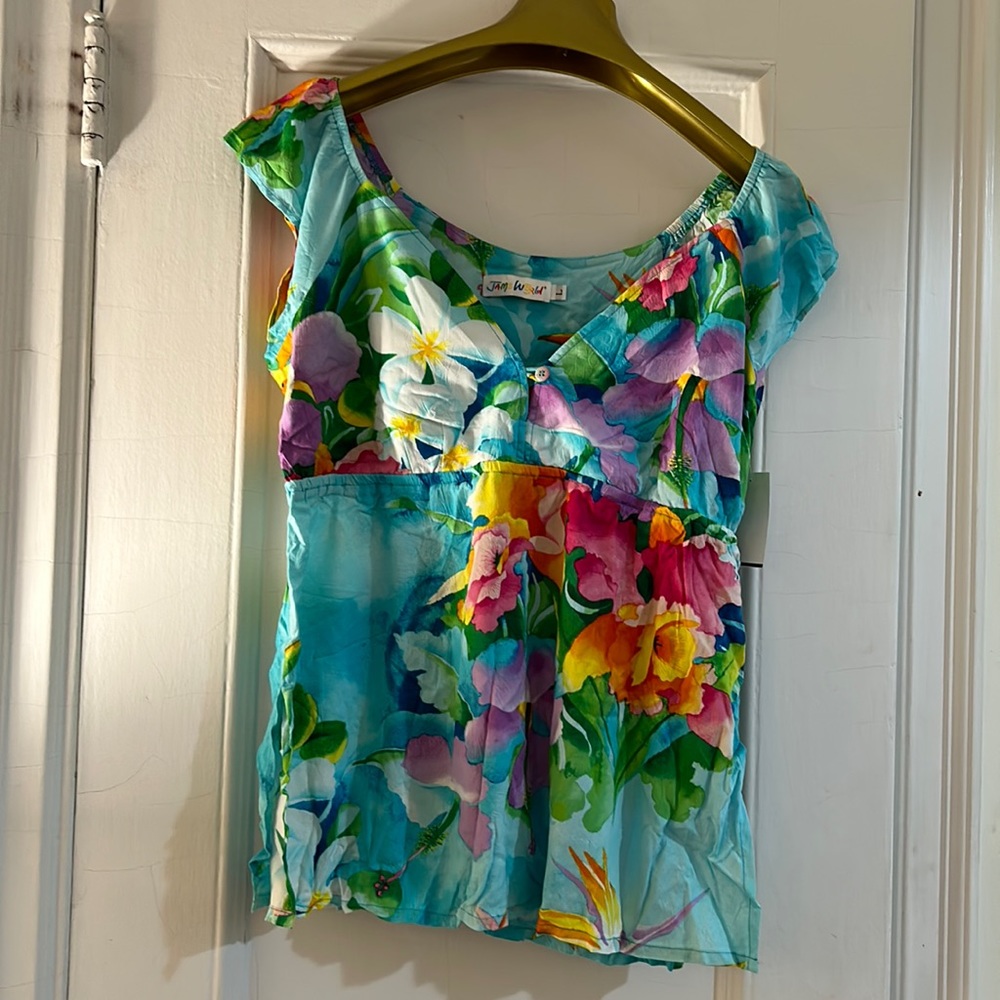 Jams World Hawaiian flower print top
